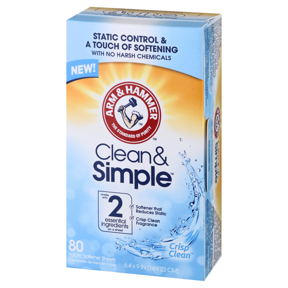 Arm & Hammer Clean Scentsations Dryer Sheets, Purifying Waters