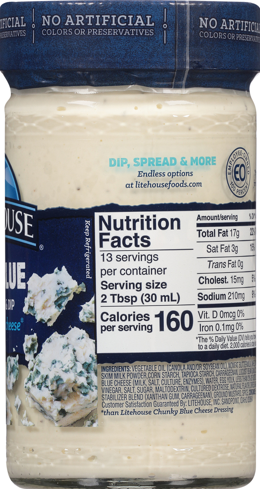 blue cheese dressing nutrition facts Ken's Dressing, Cheese, 1.5 Ounce, 60 Count : Blue Salad Dressings : Grocery & Gourmet Food Toby's Blue Cheese Dressing &