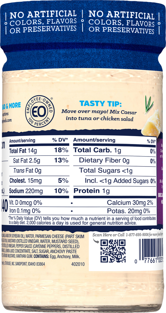 how many calories in a caesar dressing Sugar Free Caesar Dressing – Walden Farms main image 1