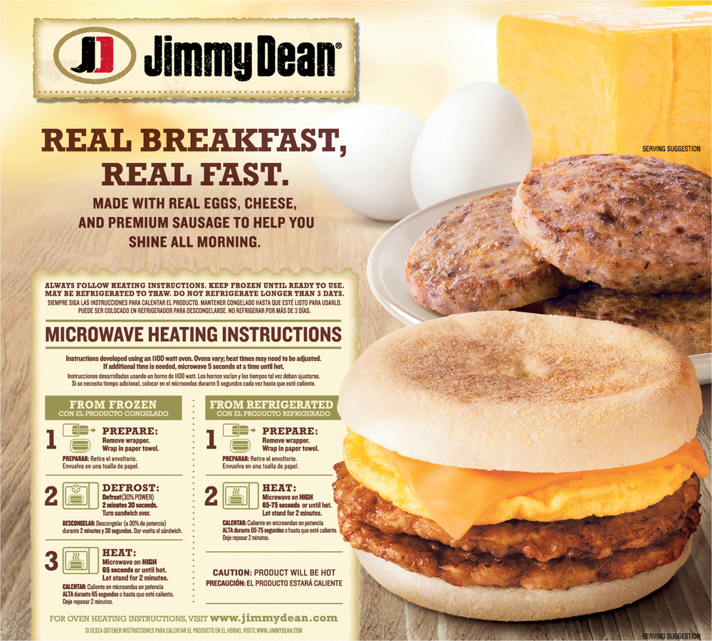 Jimmy Dean Sandwiches, English Muffin, Meat Lovers