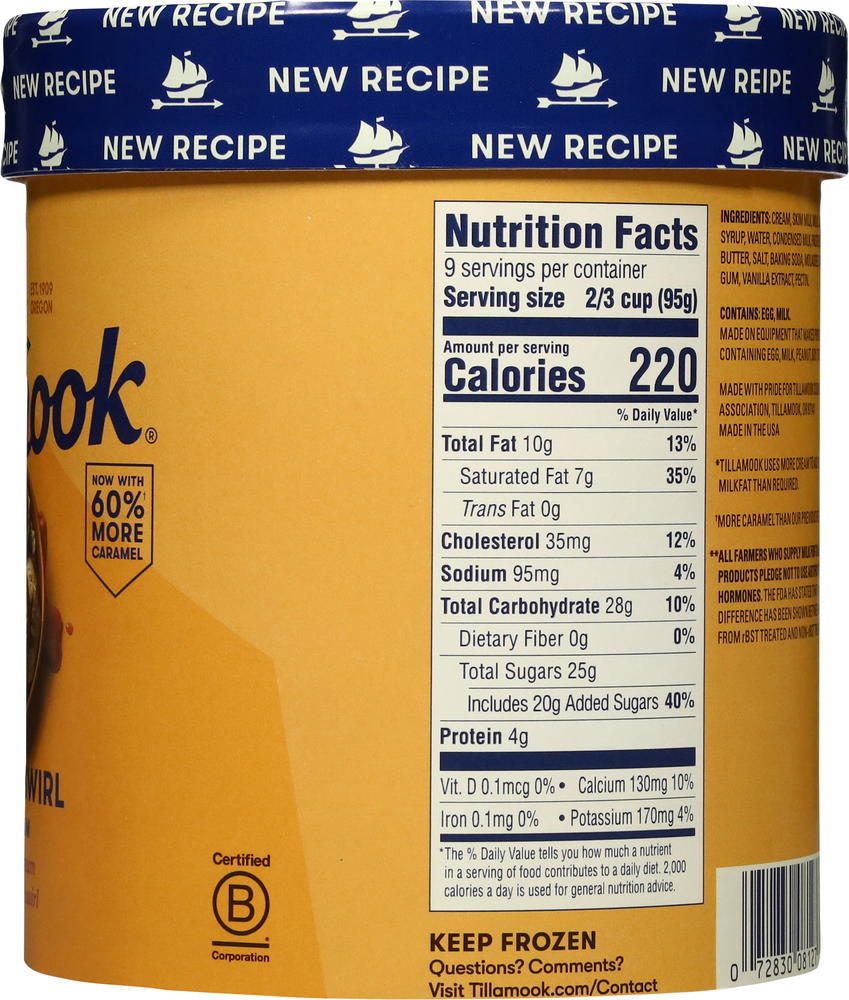 Tillamook Caramel Swirl Ice Cream