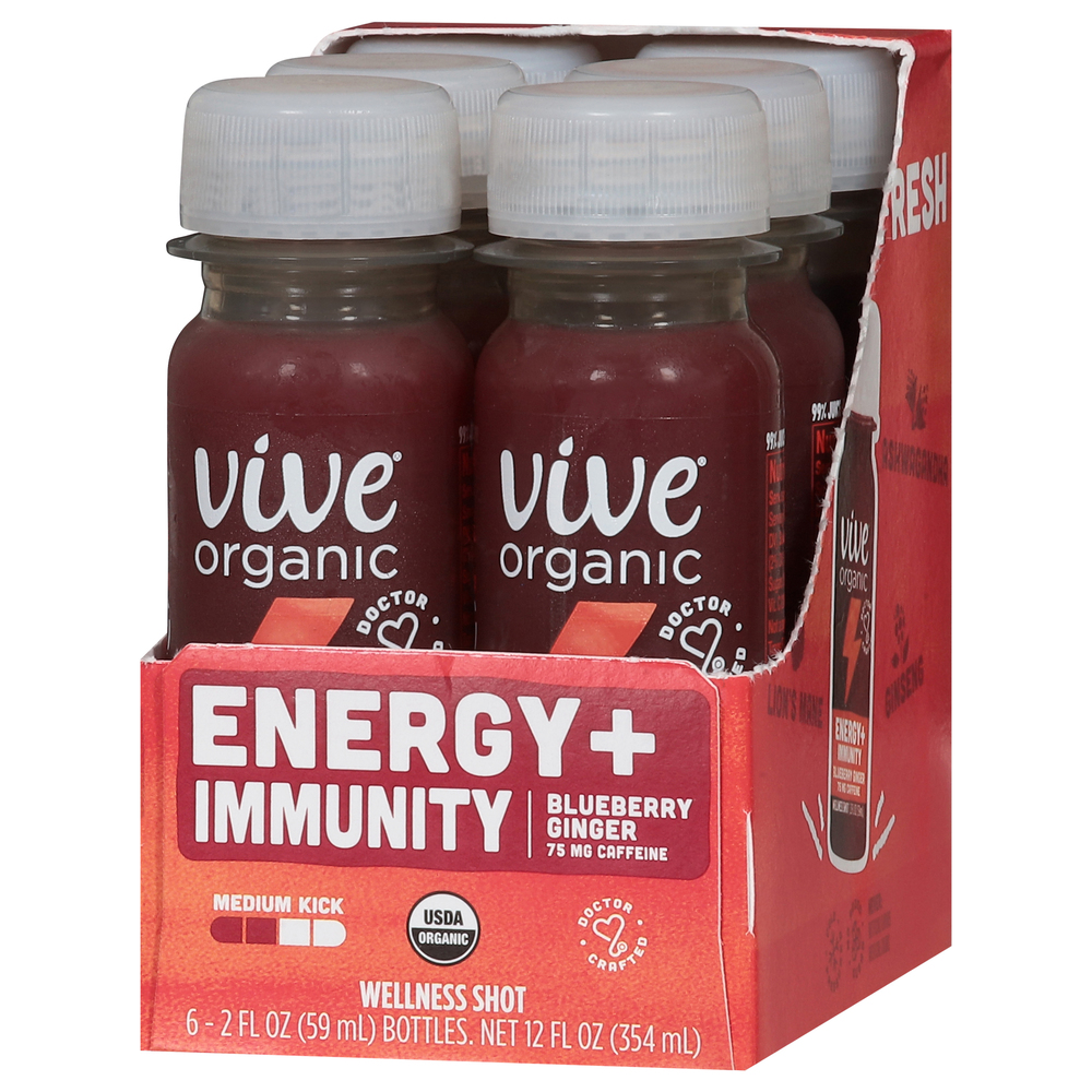 Vive Organic Energy + Immunity Blueberry Ginger Wellness Shot