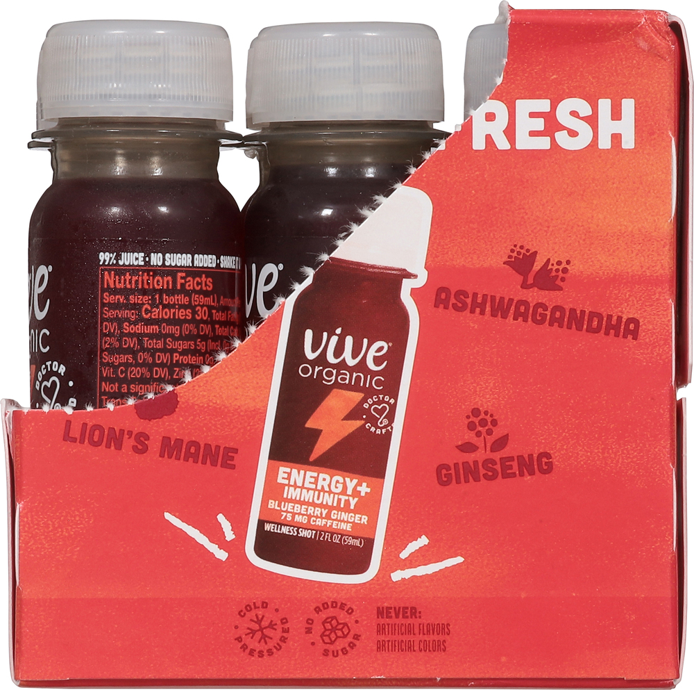 Vive Organic Energy + Immunity Blueberry Ginger Wellness Shot