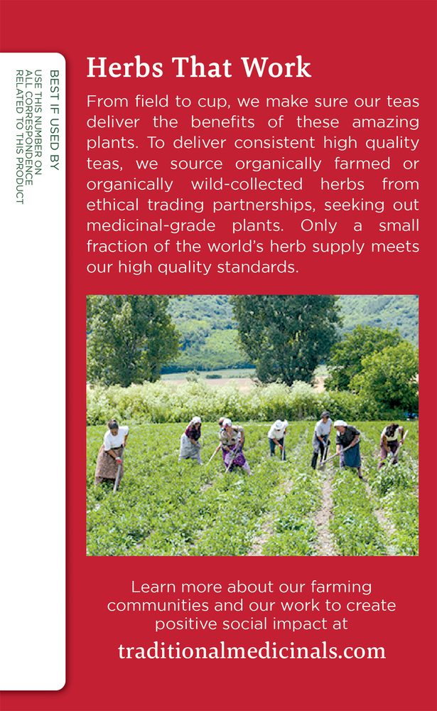 Traditional Medicinals Throat Coat, Organic, Original with Slippery Elm, Caffeine Free, Tea Bags-Planogram-Left