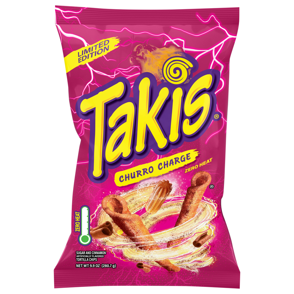 Takis Zero Heat Churro Charge Tortilla Chips