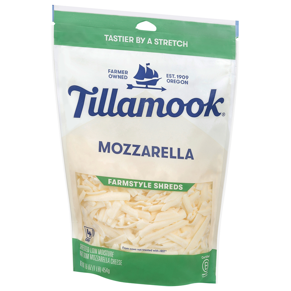 Tillamook Farmstyle Shreds Mozzarella Cheese