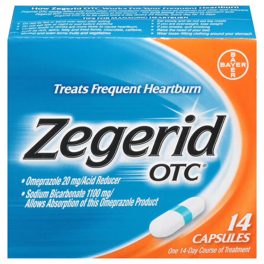 Zegerid OTC Acid Reducer, Capsules