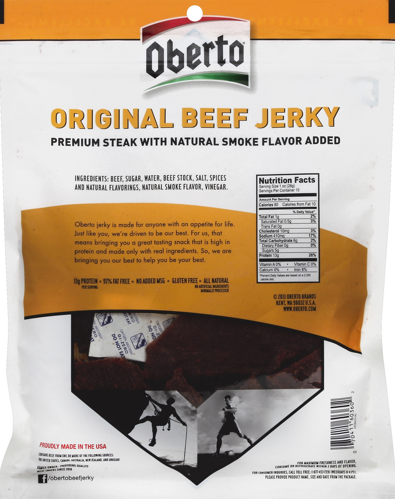 oberto beef jerky calories