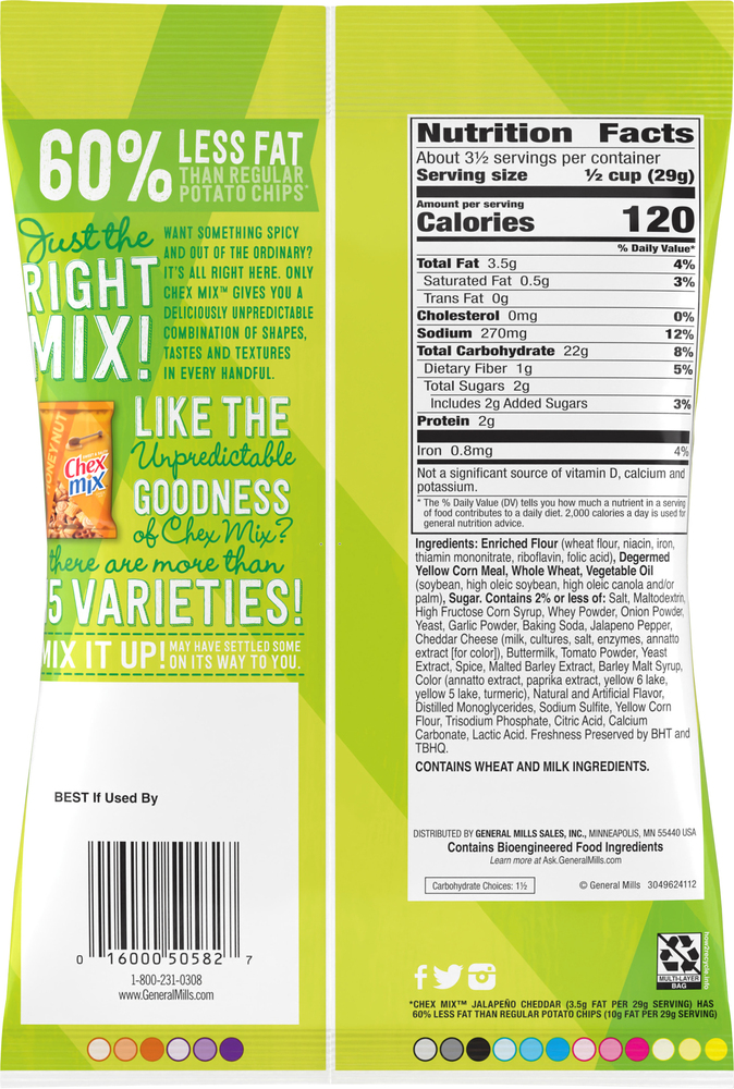 Chex Mix Snack Mix, Jalapeno Cheddar, Spicy