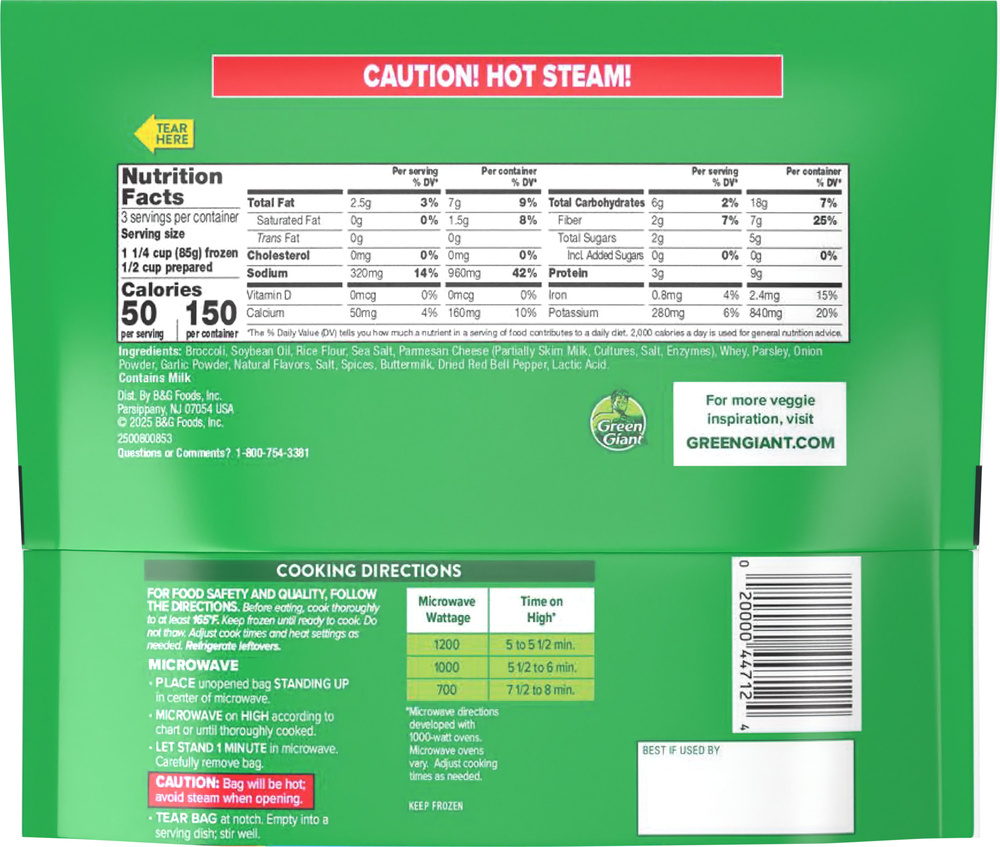 Green Giant Simply Steam Tuscan Seasoned Broccoli