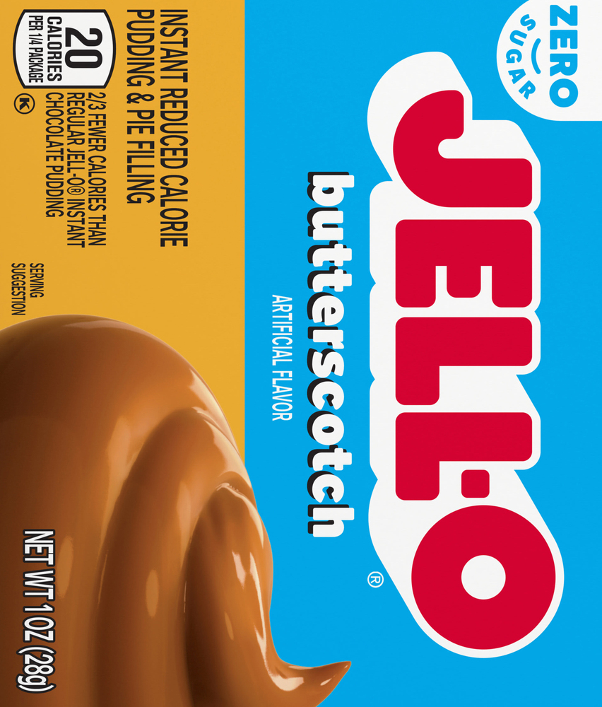 Jell-O Zero Sugar Reduced Calorie Instant Butterscotch Pudding