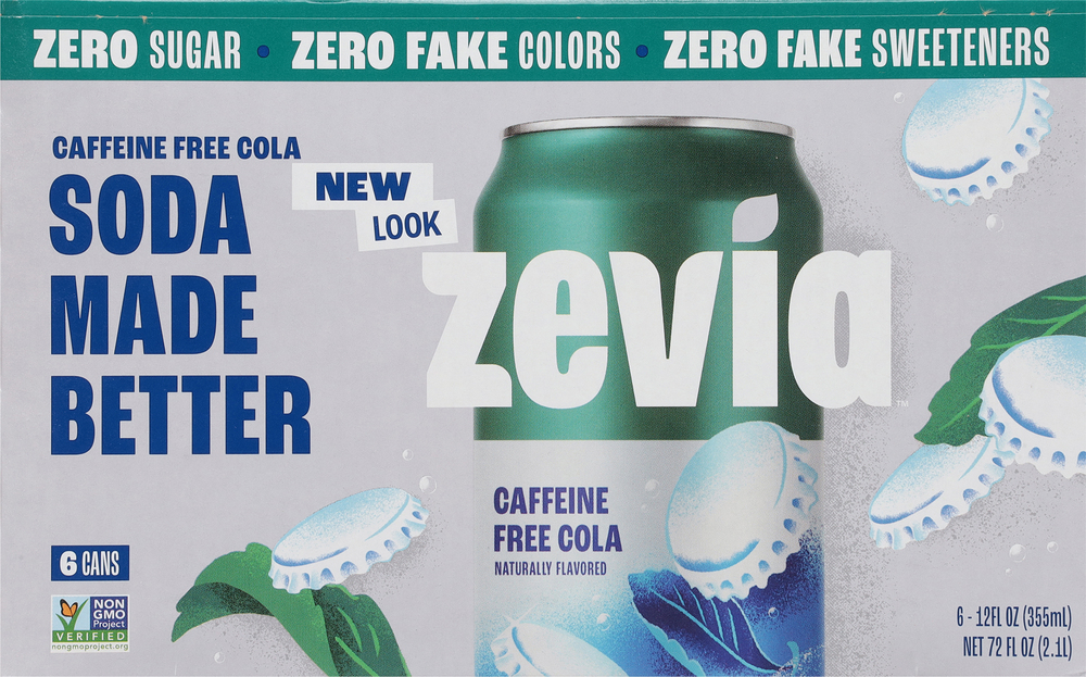 net20180116 Zevia Zero Sugar Caffeine Free Cola Soda