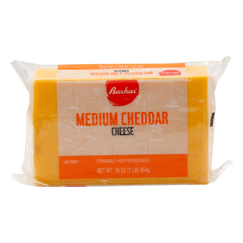 Bashas' Medium Cheddar Cheese-Main