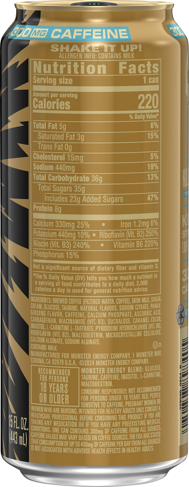 Monster Killer Brew Mean Bean Triple Shot Energy Coffee
