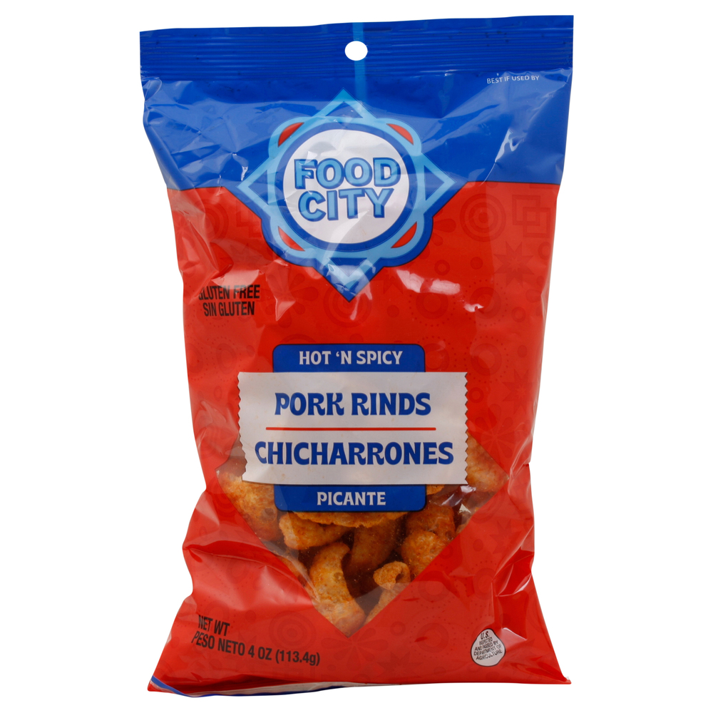 Food City Chicharrones Hot 'n Spicy Pork Rinds-Main