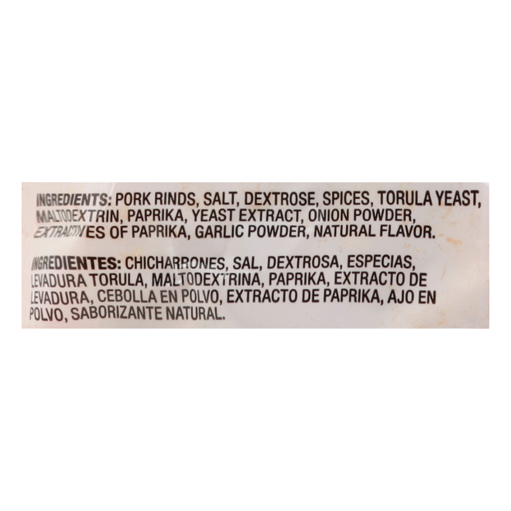 Food City Chicharrones Hot 'n Spicy Pork Rinds-Ingredients