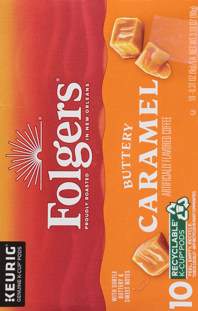 Folgers Coffee, Buttery Caramel, K-Cup Pods