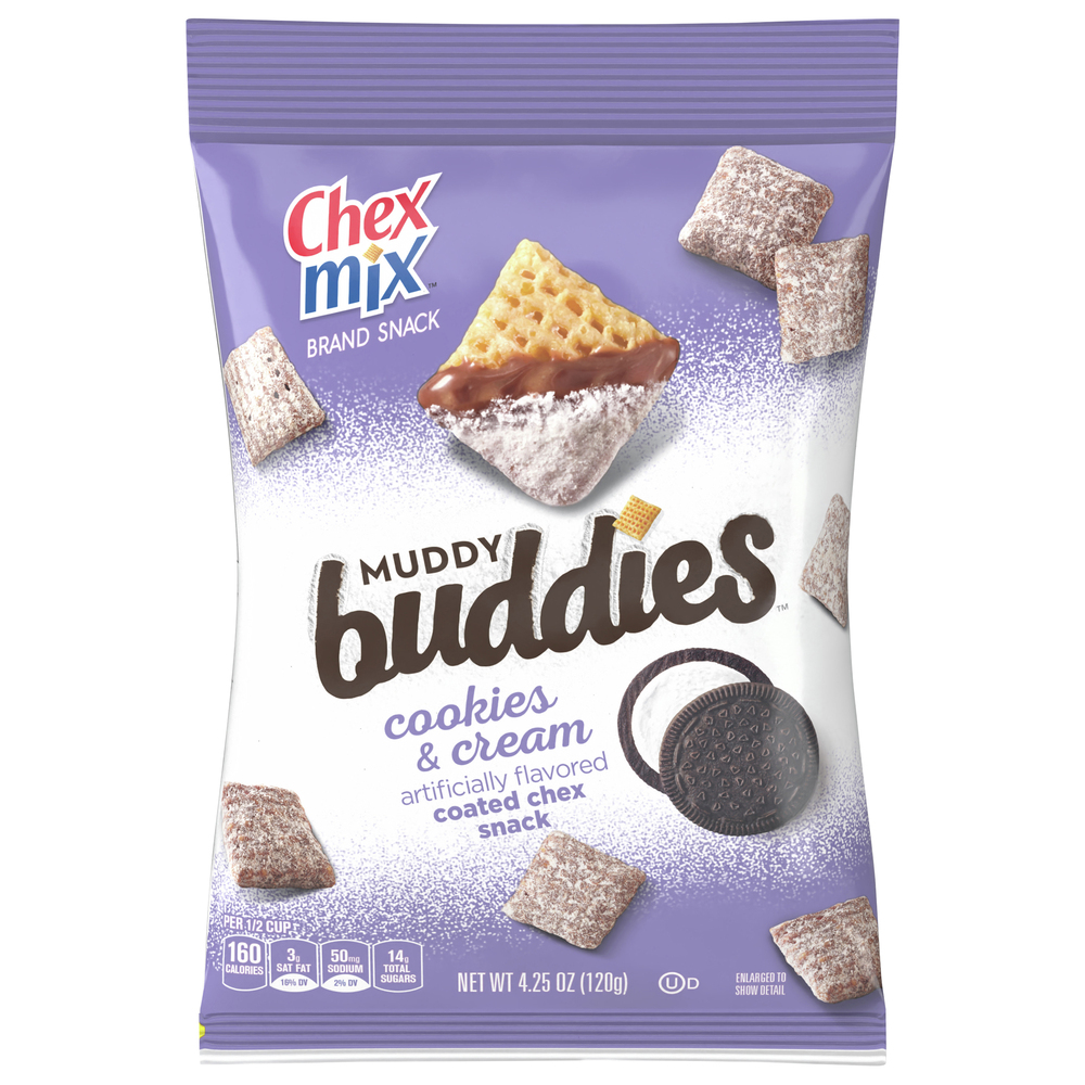 Chex Mix Muddy Buddies Chex Snack, Coated, Cookies & Cream