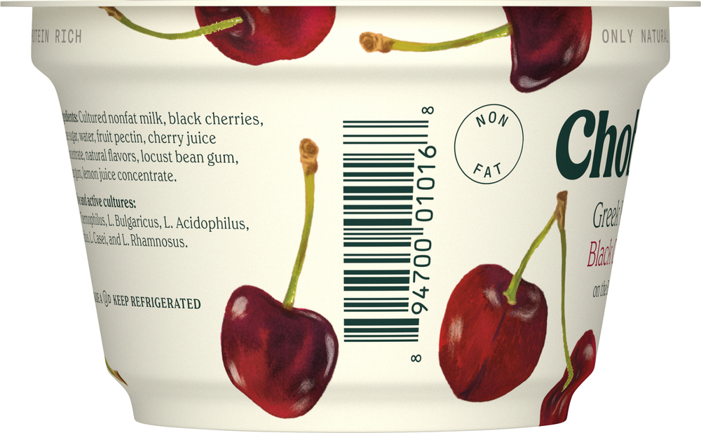 Chobani Yogurt, Nonfat, Greek, Black Cherry on the Bottom