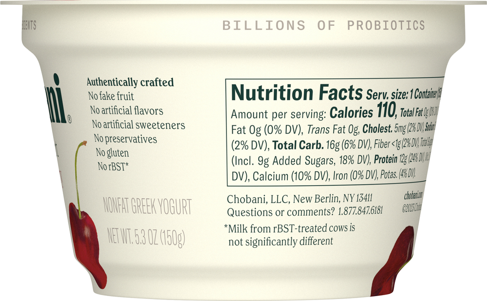Yoguri出品 Chobani Yogurt, Nonfat, Greek, Black Cherry on the Bottom