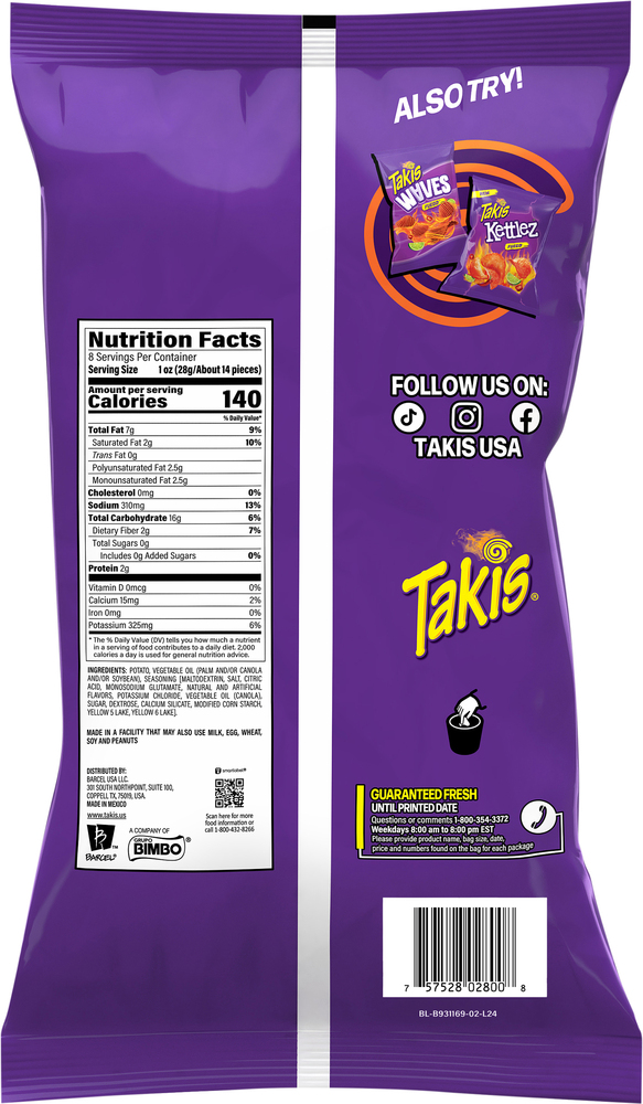 Takis Kettlez Hot Habanero Fury Potato Chips