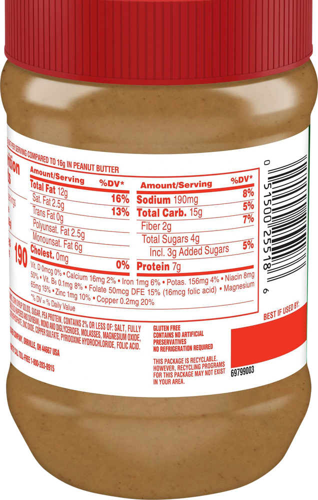 Jif Reduced Fat Creamy Peanut Butter Spread Jif Reduced Fat Creamy Peanut Butter Spread