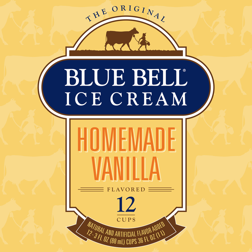 Blue Bell Homemade Vanilla Ice Cream Cups