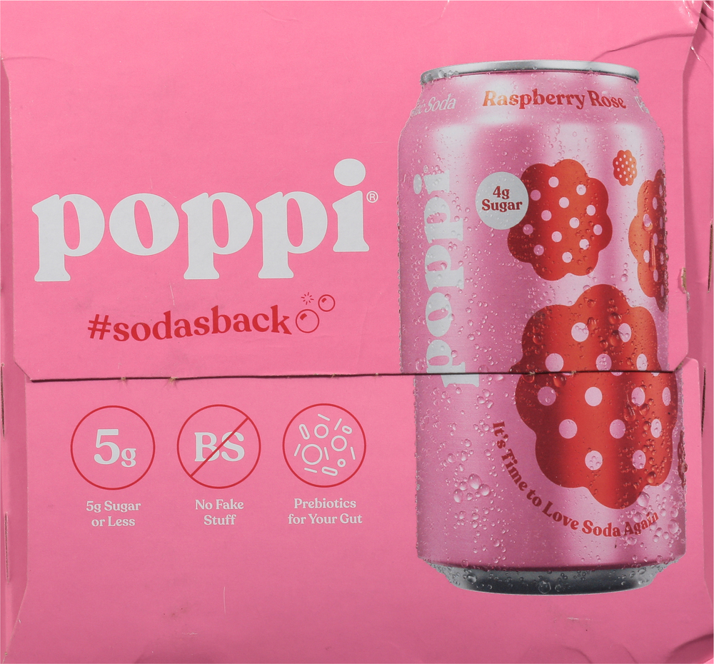 Poppi Raspberry Rose Prebiotic Soda