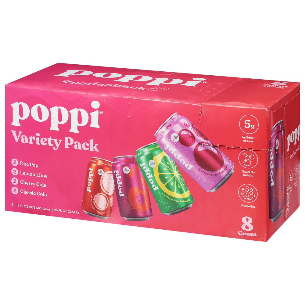 POP X 6個+未開封1個　計7個セット Poppi Prebiotic Soda, Assorted, Variety Pack