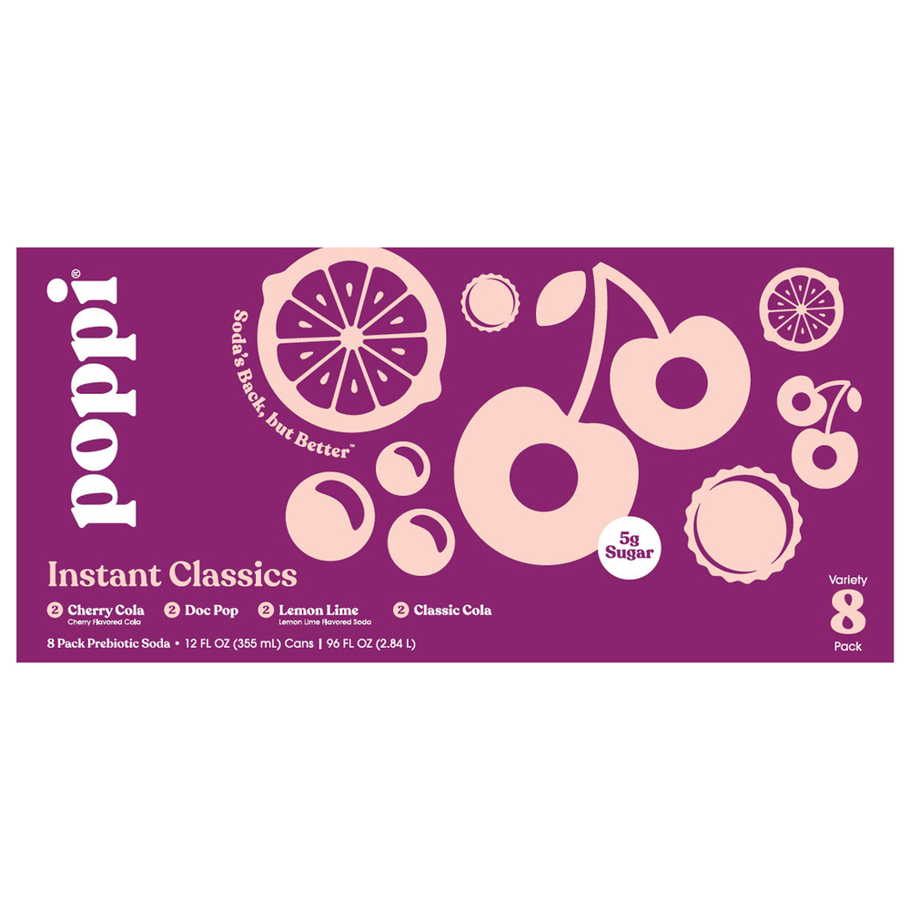 Poppi Prebiotic Soda, Assorted, Variety Pack