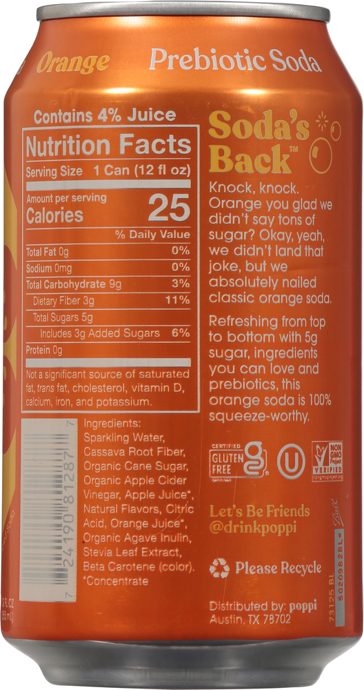 Poppi Orange Prebiotic Soda