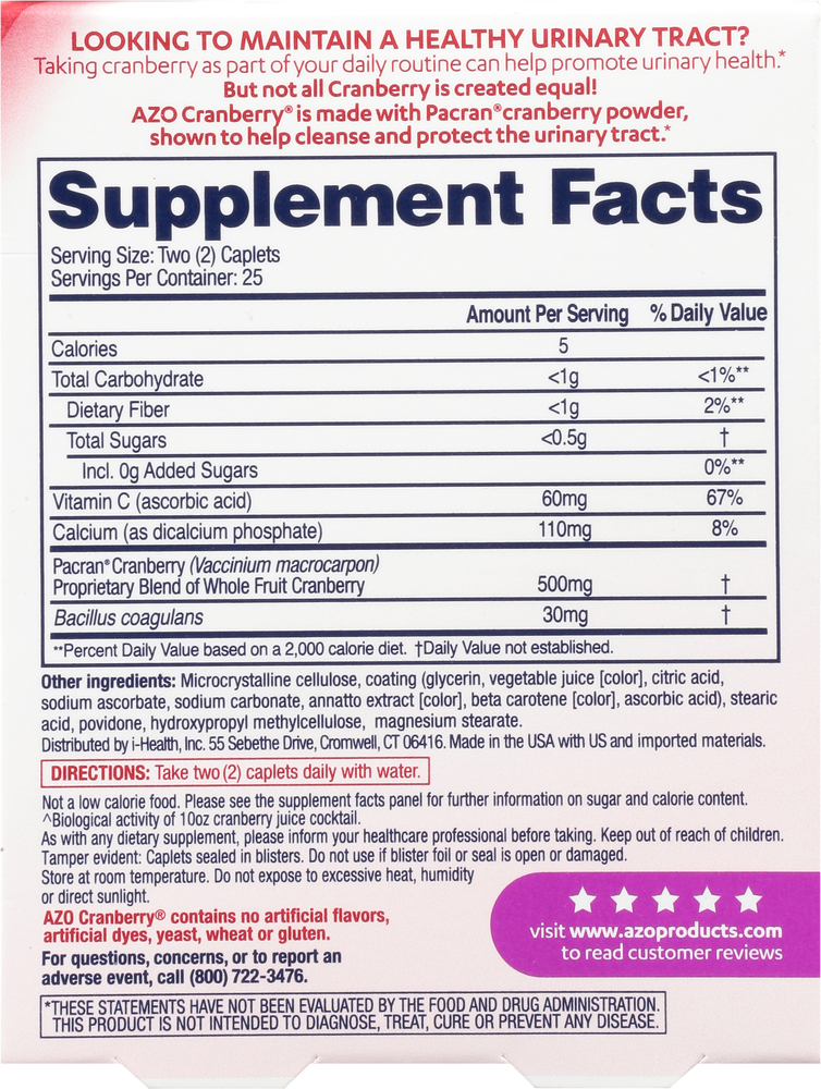 AZO Cranberry Caplets