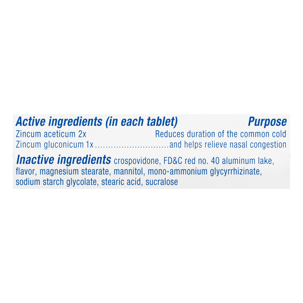 Zicam Rapidmelts Cold Remedy, Quick Dissolve Tablets, Cherry Flavor