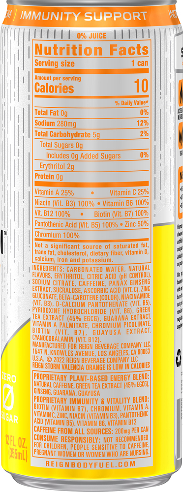 Reign Storm Storm Valencia Orange Energy Drink