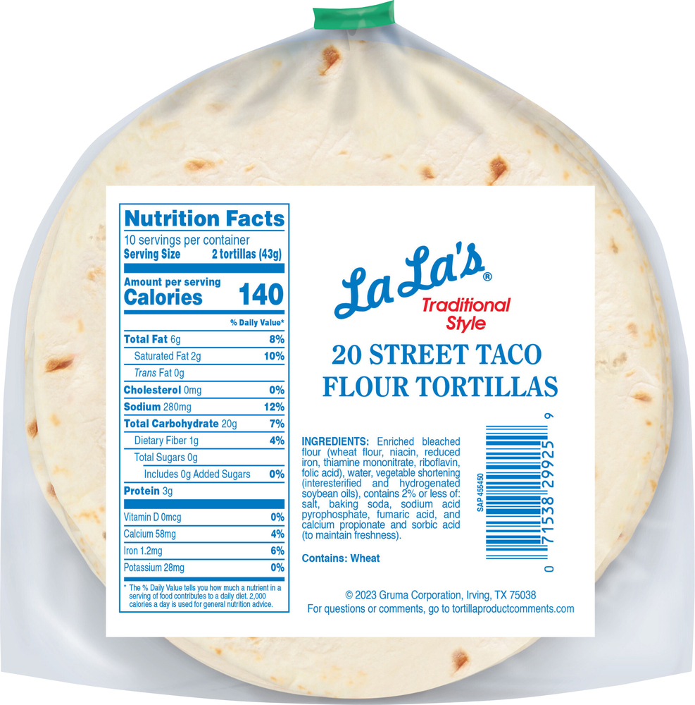 LaLa Street Taco Flour Tortilla