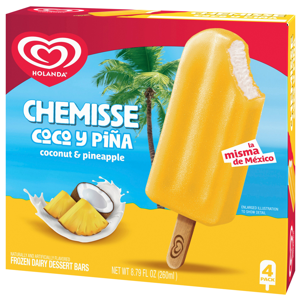 Holanda Chemisse Coconut & Pineapple Frozen Dairy Dessert Bars