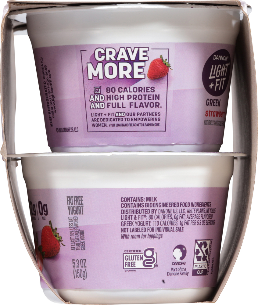 その他 Malon strawberry yogurt Dannon Light + Fit Fat Free Greek Strawberry Yogurt