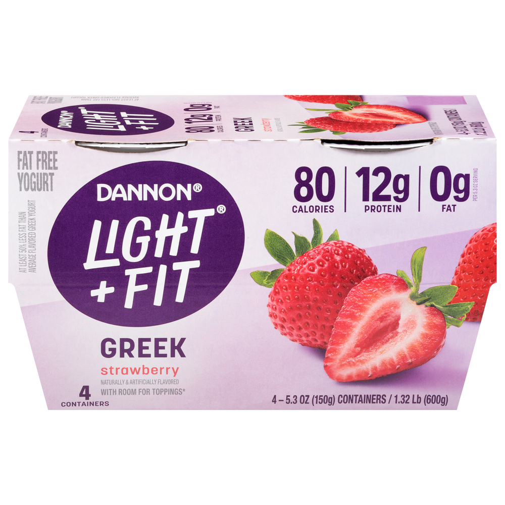 Dannon Light + Fit Fat Free Greek Strawberry Yogurt