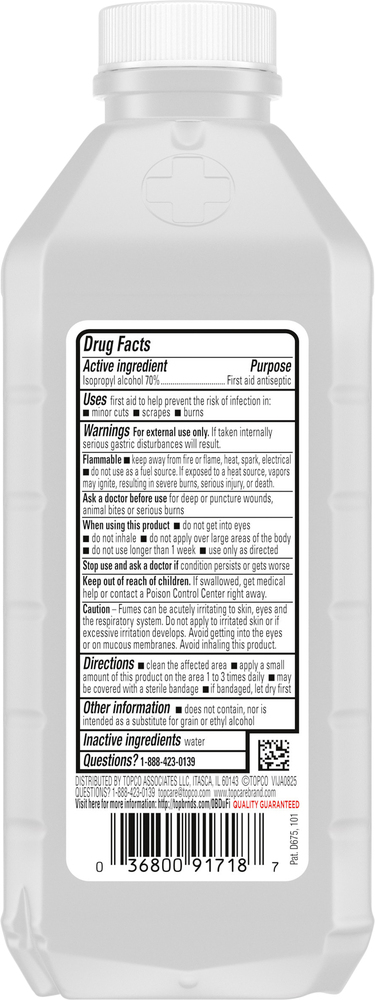 TopCare Health 70% Isopropyl Alcohol First Aid Antiseptic