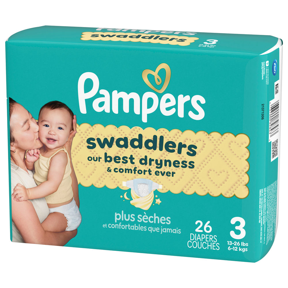 Pampers Swaddlers Size 3 Diapers (13-26 lbs (6-12 kg)) Jumbo Pack