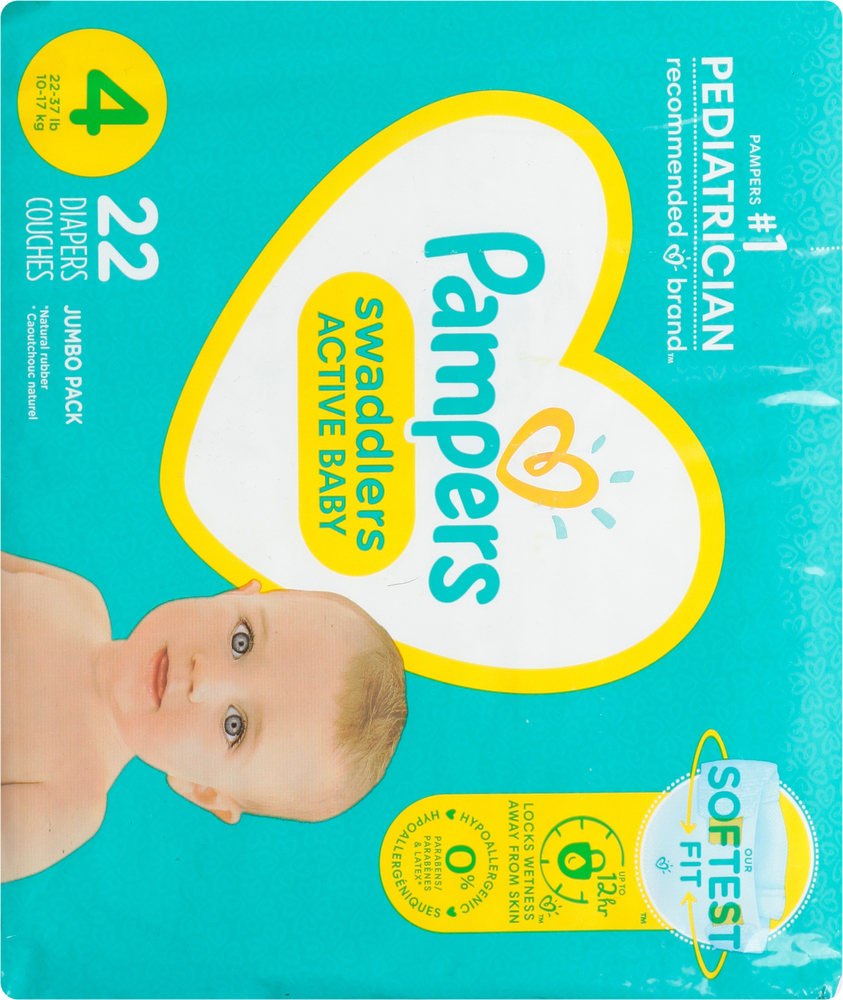 Pampers Swaddlers Size 4 Diapers (15-34 lbs (7-15 kgs))