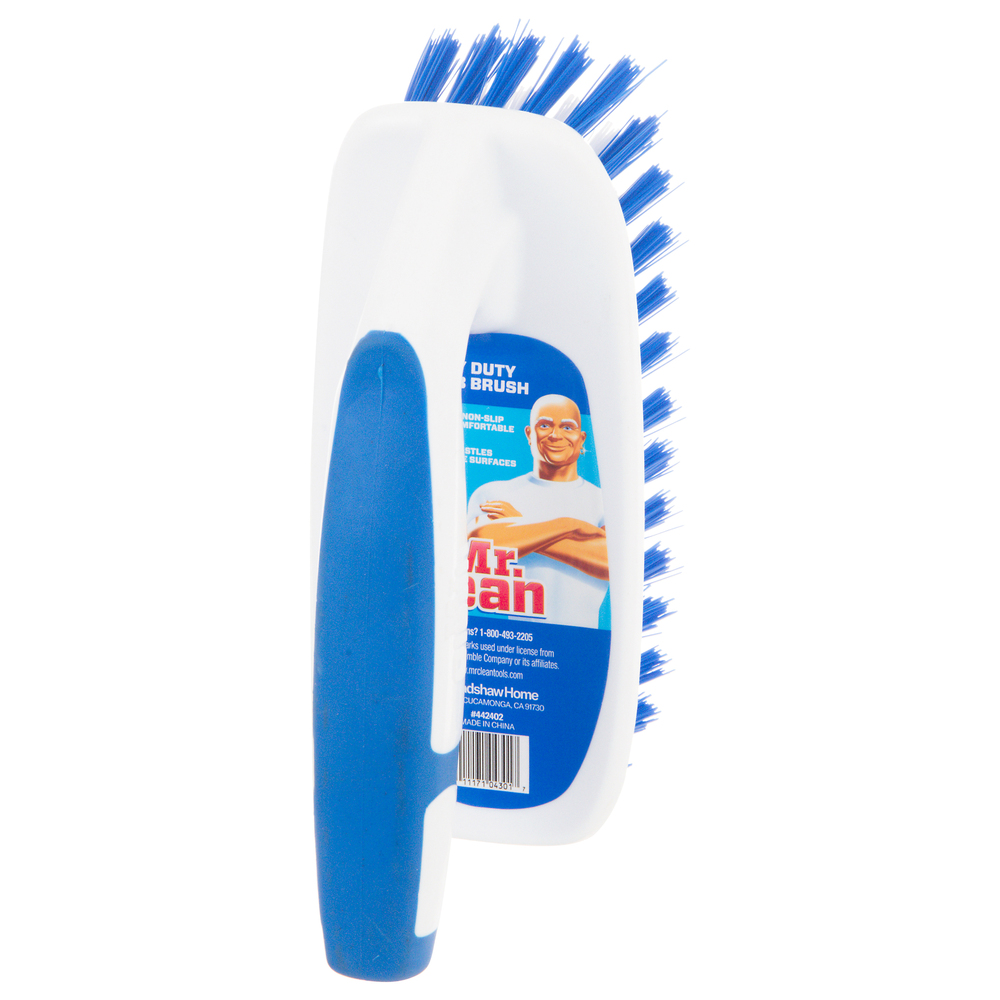 Mr. Clean Heavy Duty Scrub Brush – Multi-Purpose Handheld Brush For Tile, Grout, Sinks & Showers, Ergonomic Grip, 6.5" X 3" X 4"