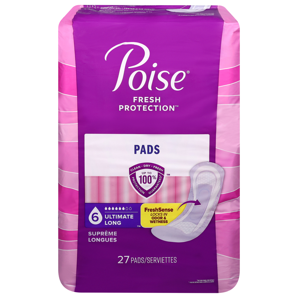 Poise Fresh Protection 6 Ultimate Long Pads