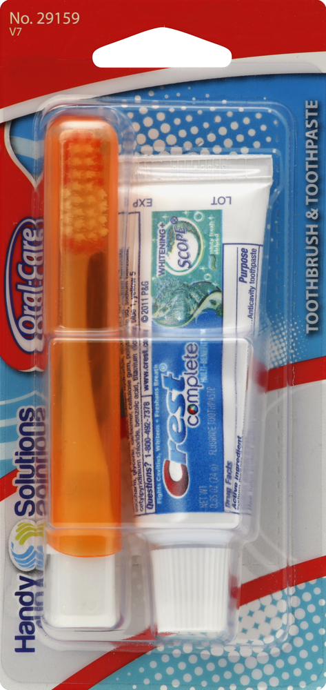 Handy Solutions Oral-Care Toothbrush & Toothpaste, Travel Kit