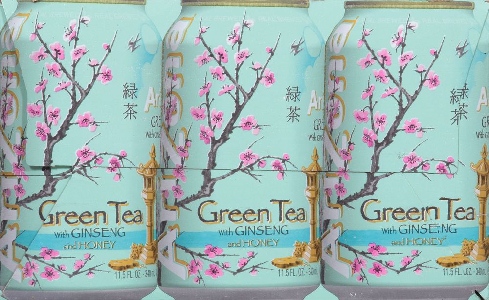 AriZona Green Tea, Ginseng and Honey, 12 Pack