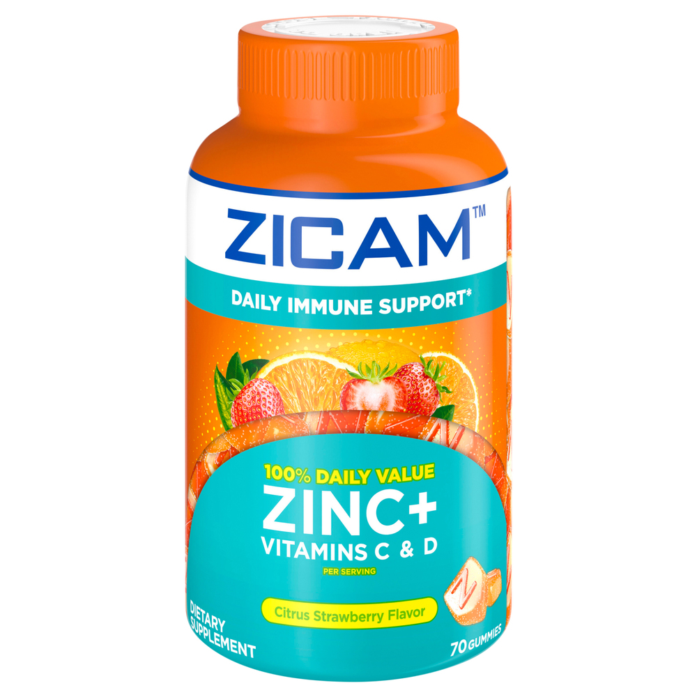 Zicam Gummies Citrus Strawberry Flavor Zinc + Vitamin C & D