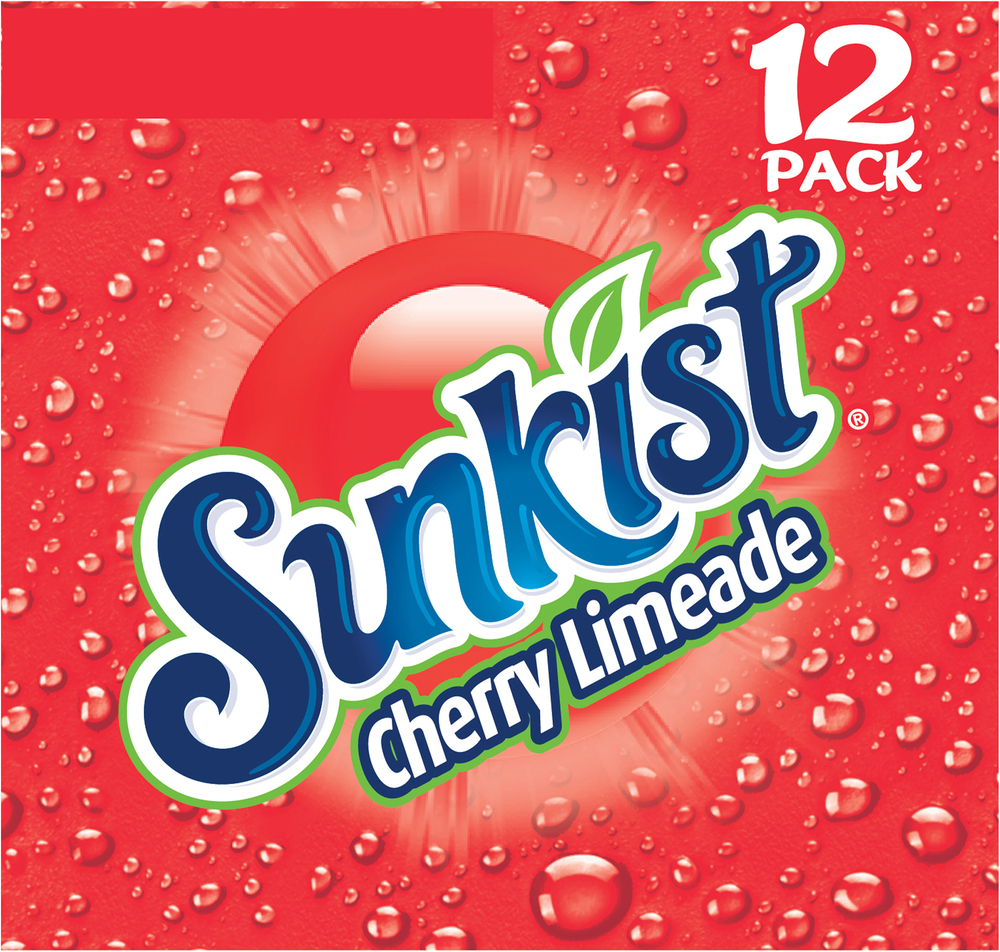 Sunkist Soda, Cherry Limeade, 12 Pack