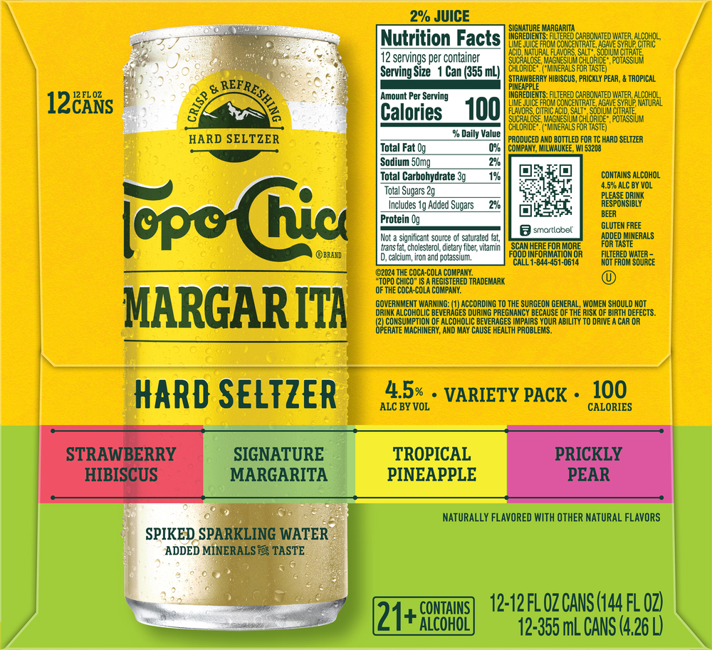 Topo Chico Hard Seltzer, Margarita, Assorted, Variety Pack
