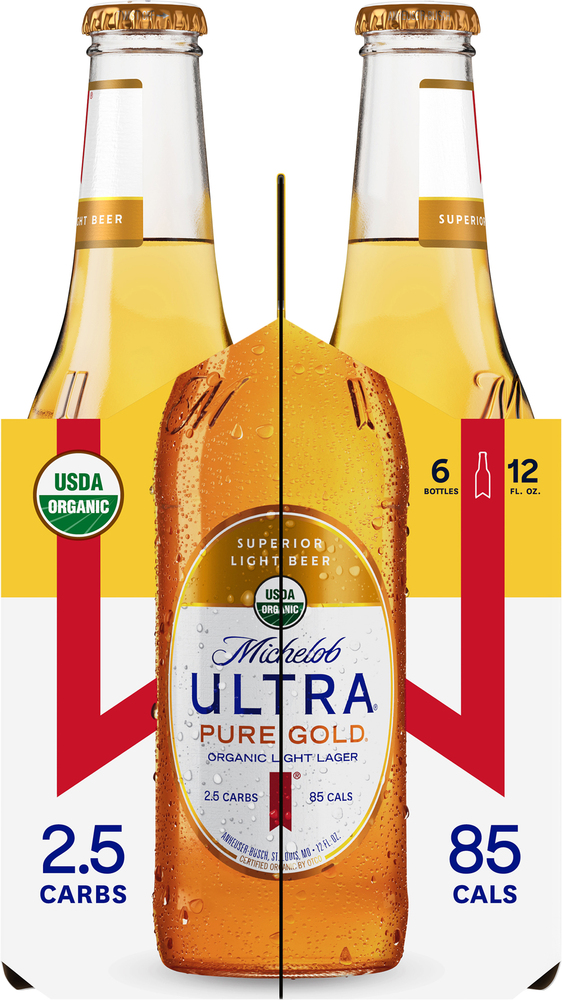 Michelob Ultra Pure Gold Beer, Organic, Lager, Light