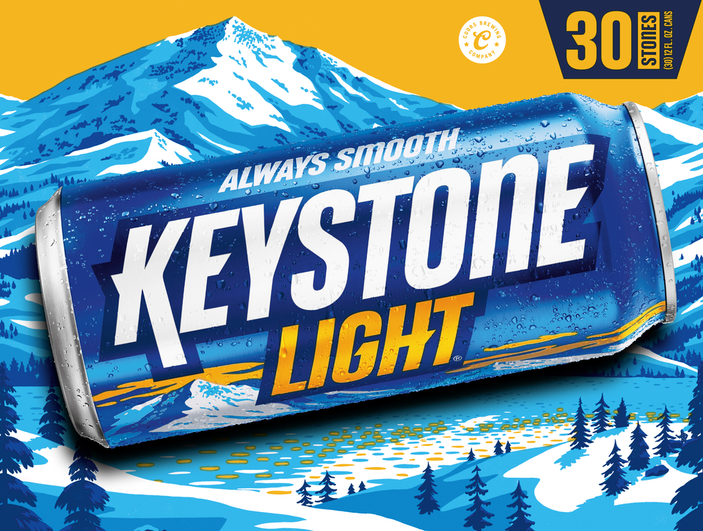 Keystone Light Beer, 30 Pack-Planogram-Back